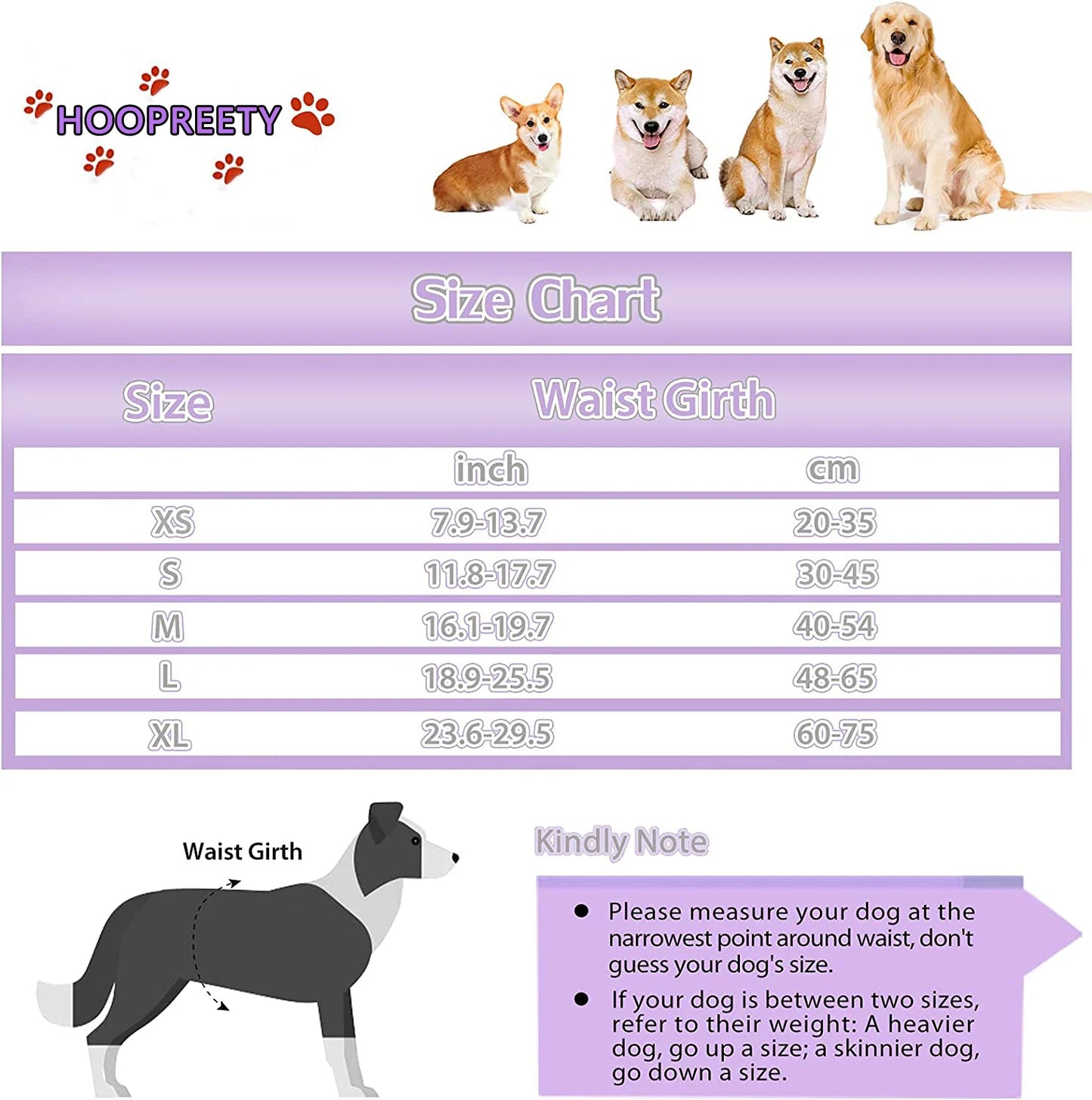Reusable Dog Diapers for Female Dogs – Adjustable, High Absorbent Pet Nappies & Panties for All Sizes