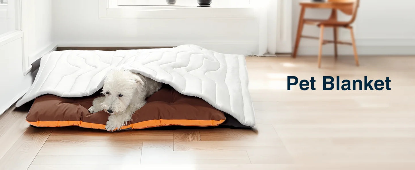 Cooling Pet Bed + FREE Pet Hair Removal Glove – Large Breathable Summer Mat for Dogs & Cats