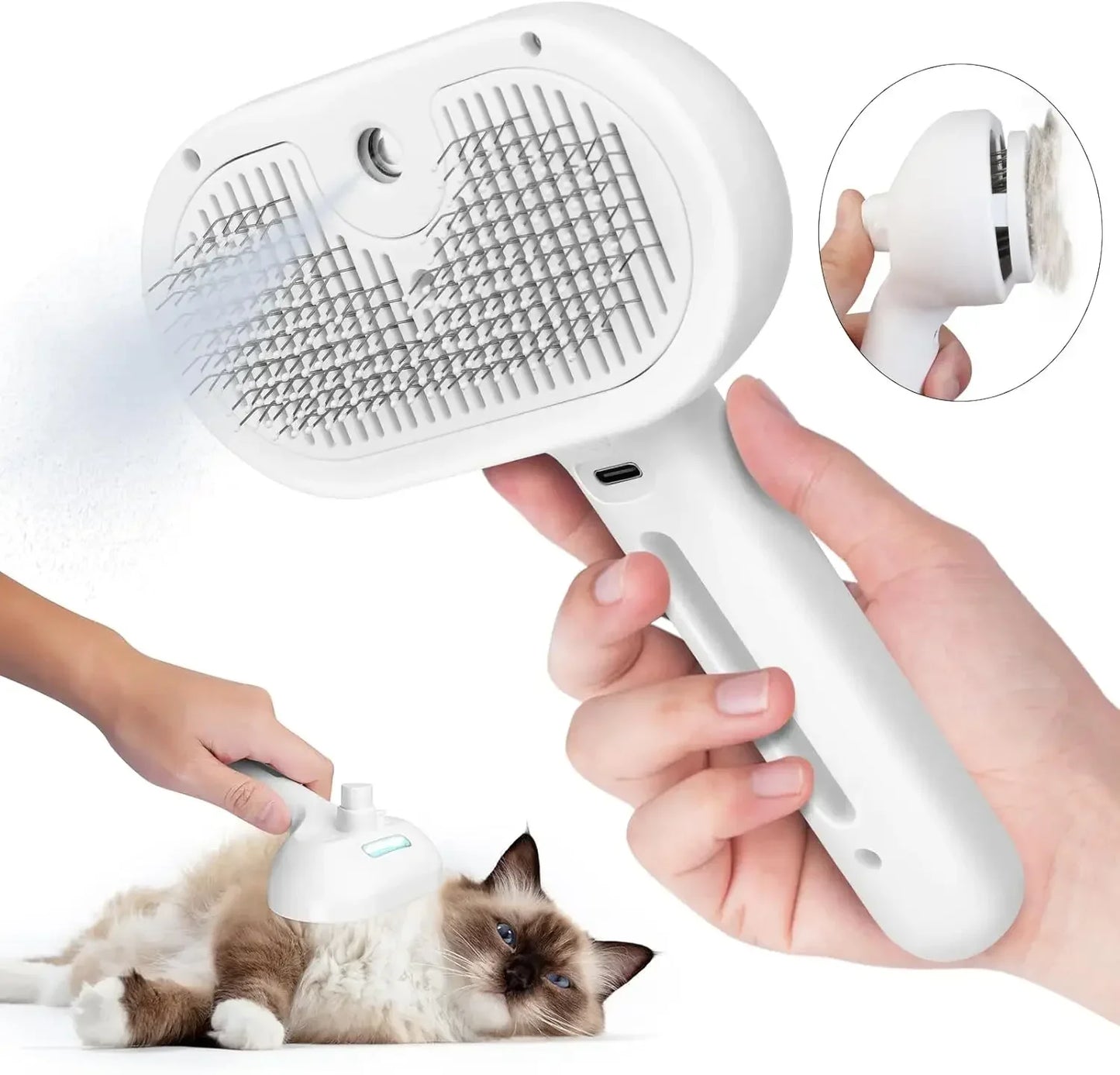 2-in-1 Pet Spray & Hair Comb – Dematting & Grooming Brush for Cats & Dogs