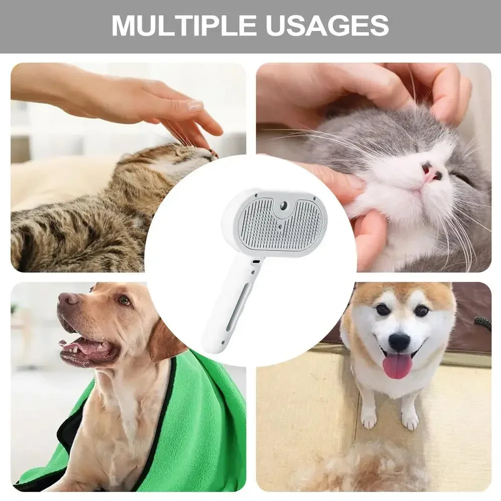 2-in-1 Pet Spray & Hair Comb – Dematting & Grooming Brush for Cats & Dogs