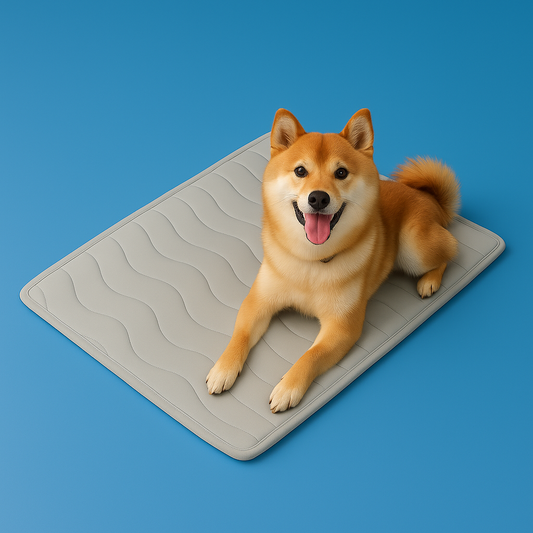 Cooling Pet Bed + FREE Pet Hair Removal Glove – Large Breathable Summer Mat for Dogs & Cats