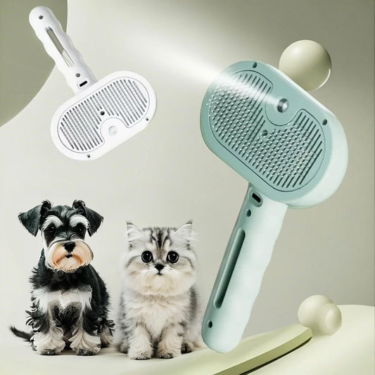 2-in-1 Pet Spray & Hair Comb – Dematting & Grooming Brush for Cats & Dogs